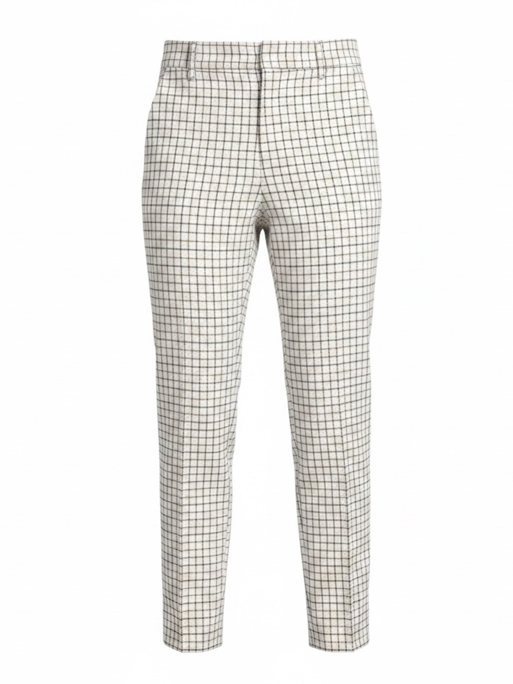 rag & bone Windowpane Check Trousers in Cream, Black and Red